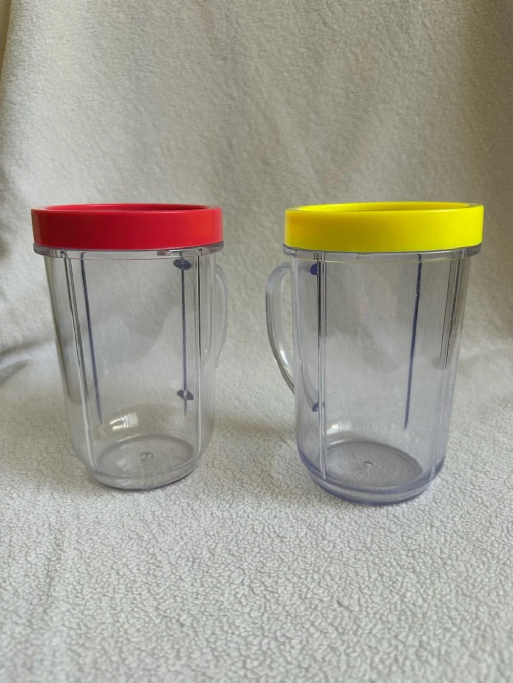 2 Magic Bullet Blender Mugs Cups With 2 Lip Rings Replacement Parts